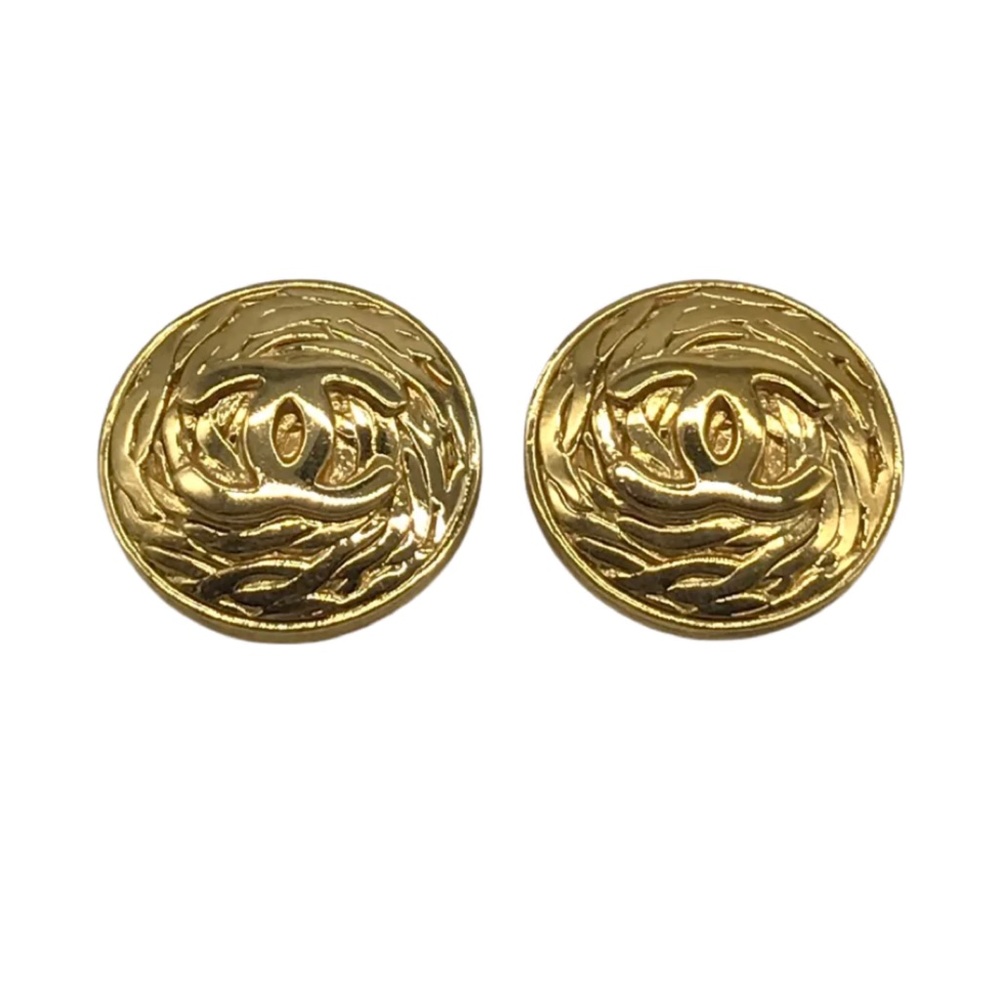 Chanel Baroque Embellished CC Clip-On Earrings